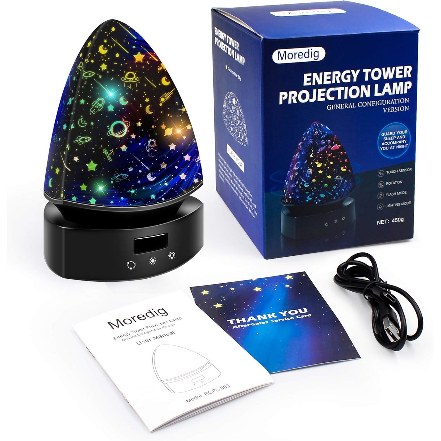 Moredig Night Light for Kids, Night Light Projector 360 Degree