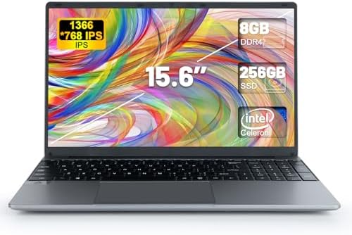 Anna Bella Laptop, 15.6 Inch Intel Celeron N5095 Quad-Core Processor