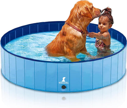 Foldable Dog Swimming Pool, Pet Dog Cat Bathing Tub Indoor Outdoor Puppy Pool,Durable Dogs Paddling Pool in Yard Garden