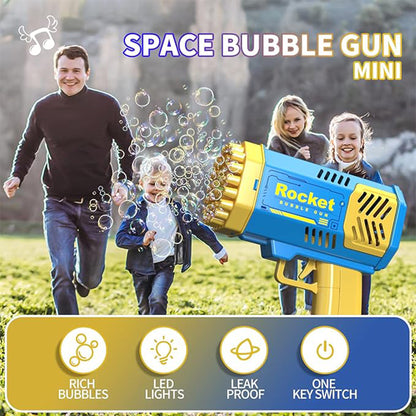 Bubble Machine 2 Pack with 40 Hole Light Sounds Bubble Machine for Kids