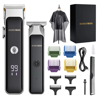 BarberBoss QR-2682 Dual Men's Hair & Beard Trimmer Set