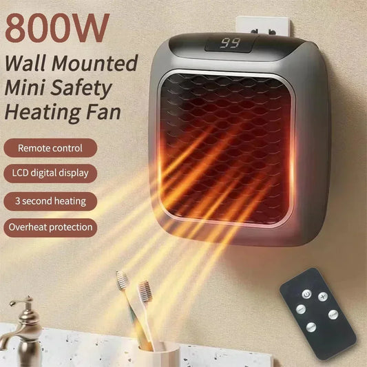 800W Mini Electric Heater With Remote Control