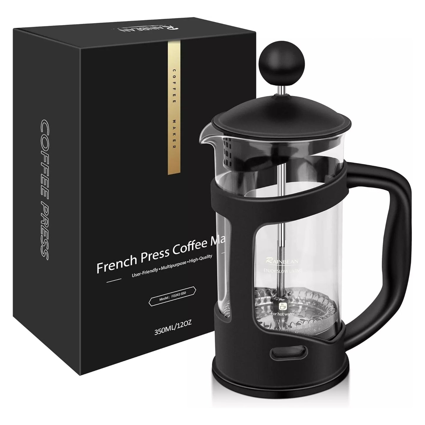 French Press Coffee & Tea Maker 27 oz, Glass