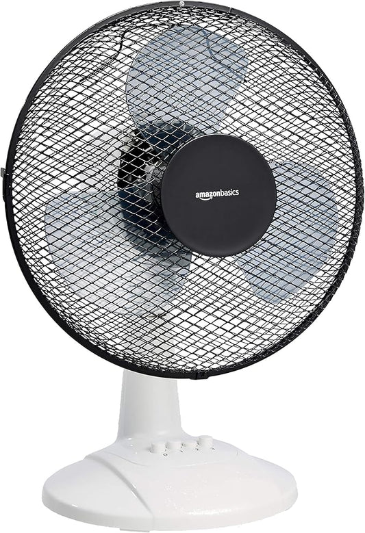 Amazon Basics Height & Tilt Angle Adjustable Oscillating Digital Dual 3-Blade 3-Speed Standing Pedestal Fan with Remote Control