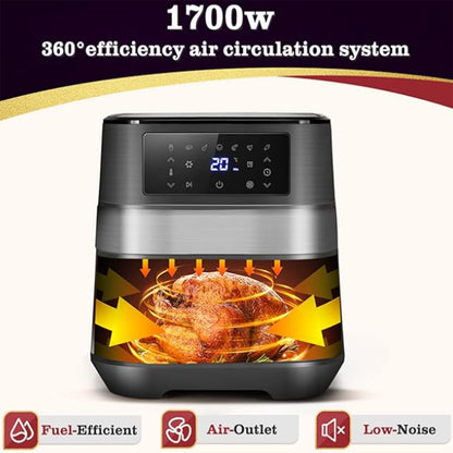 Taylor Swoden Andrea 5.5L Oil-Free Air Fryer, 1700W, 7 Presets, LED Touch, Removable Basket, BPA-Free, Black