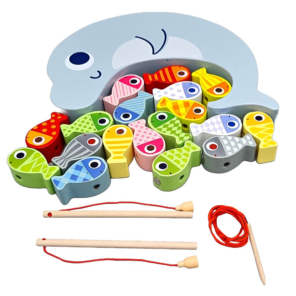 60Pcs Set Magnetic Fishing Toy Game Kids | 3 in 1 Fish Game