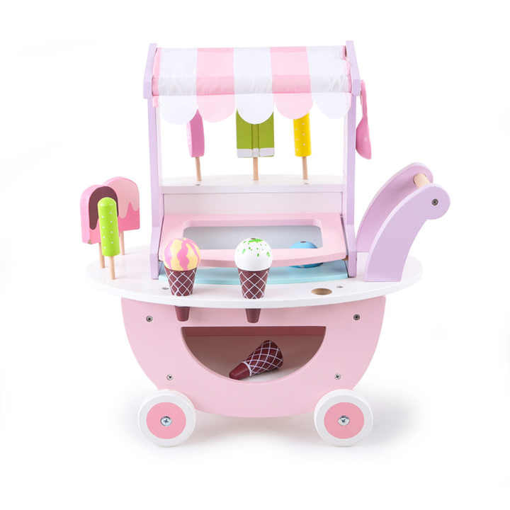 High Quality wooden Ice Cream cart toy set for kids