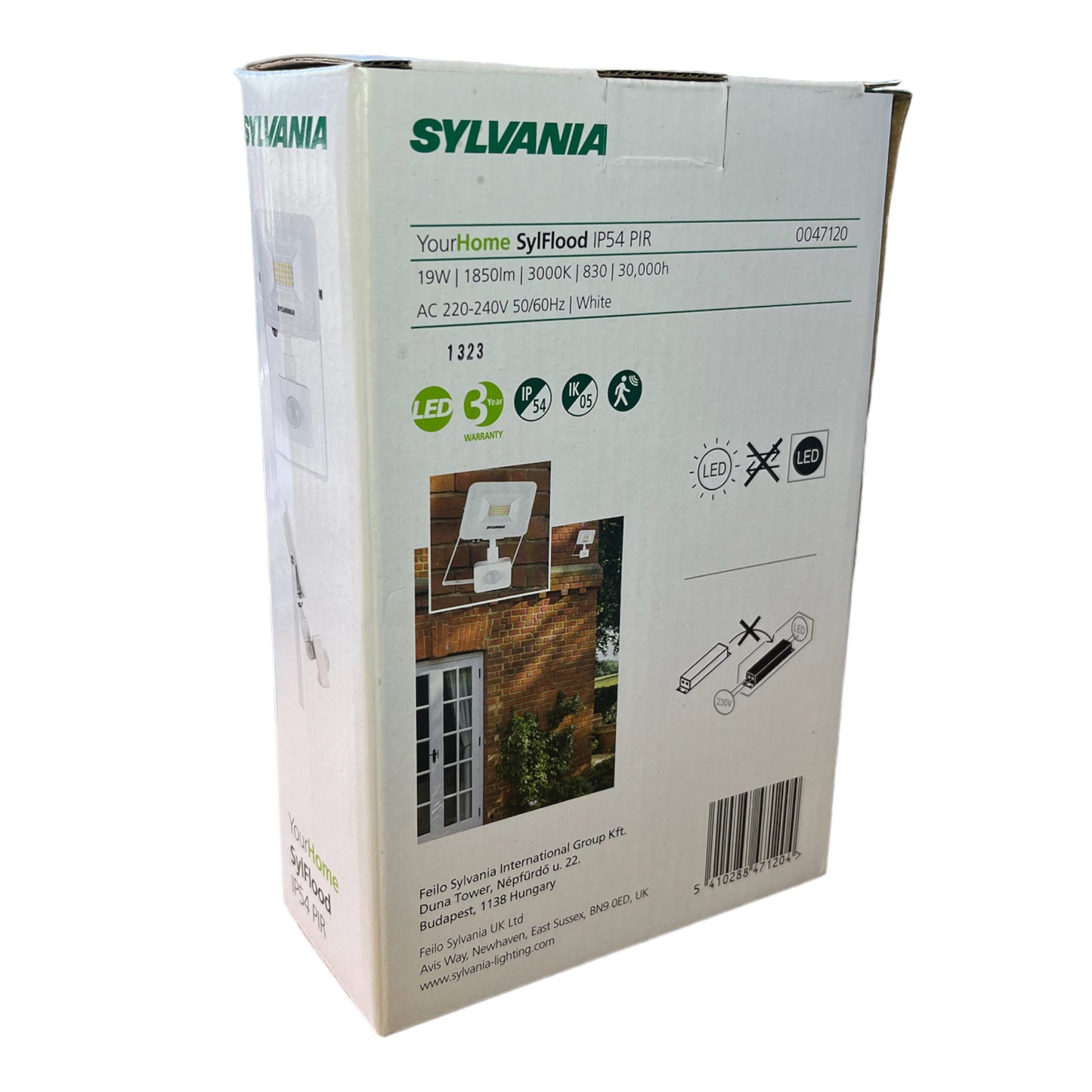 Sylvania YourHome SylFlood IP54 PIR 19w 3000K