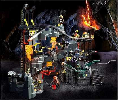 PLAYMOBIL Dino Rise 70925 Dino Mine, Mining Track with Vehicles and Traps, Toy for Children from 5 Years