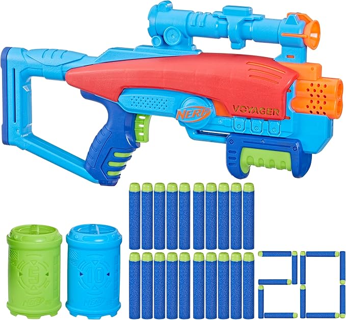 Nerf Elite Junior Voyage Target Set, Easy Play Toy Foam Blaster