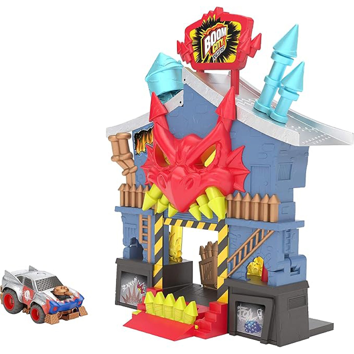 BOOM CITY RACERS Fireworks Factory - 3 in 1 Transforming playset