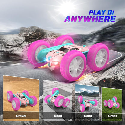 RC Stunt Car, 2.4Ghz Remote Control Car for Kids, Hand Controlled RC Car with Cool Light