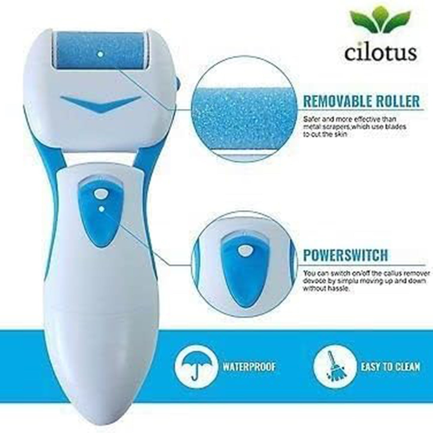 Rechargeable Electric Foot File for Dead Skin Removal