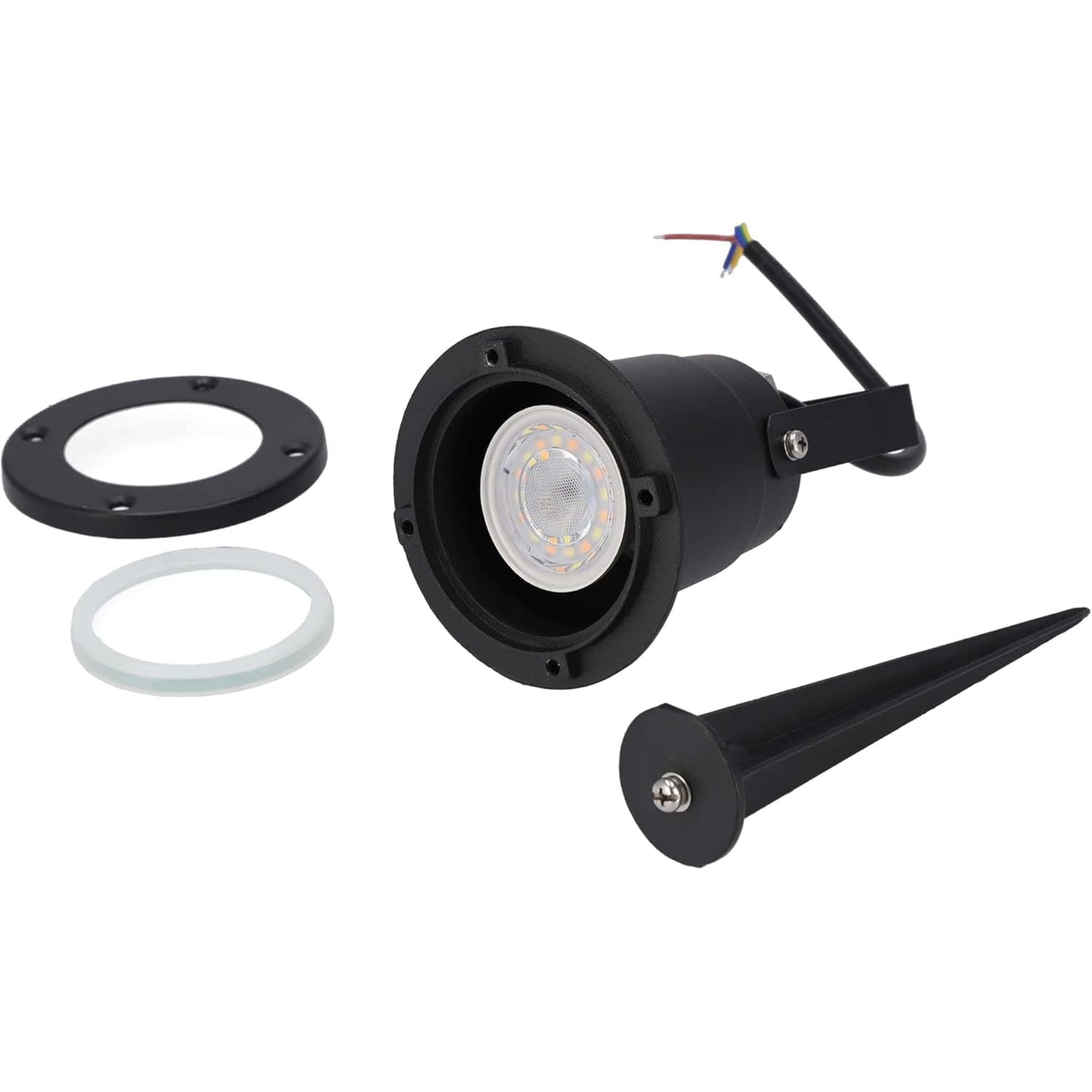 EDO Hortus Garden Spotlight - GU10 LED, Swivel, IP65 Waterproof, Black