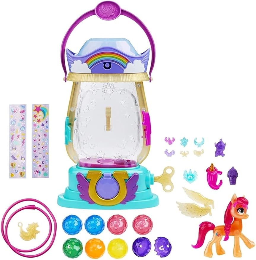 My Little Pony: A New Generation Movie Sparkle Reveal Lantern Sunny Starscout - Light Up Toy with 25 Pieces, Surprise Reveals for Kids