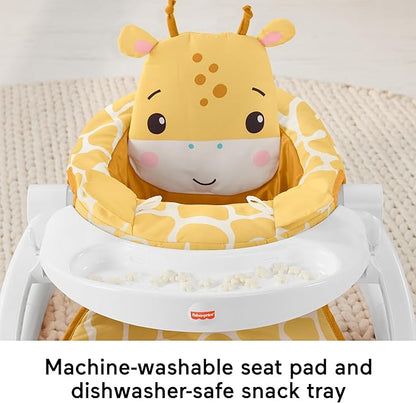 Fisher-Price Sit-Me-Up Floor Seat with Snack Tray & Plush Giraffe Pad