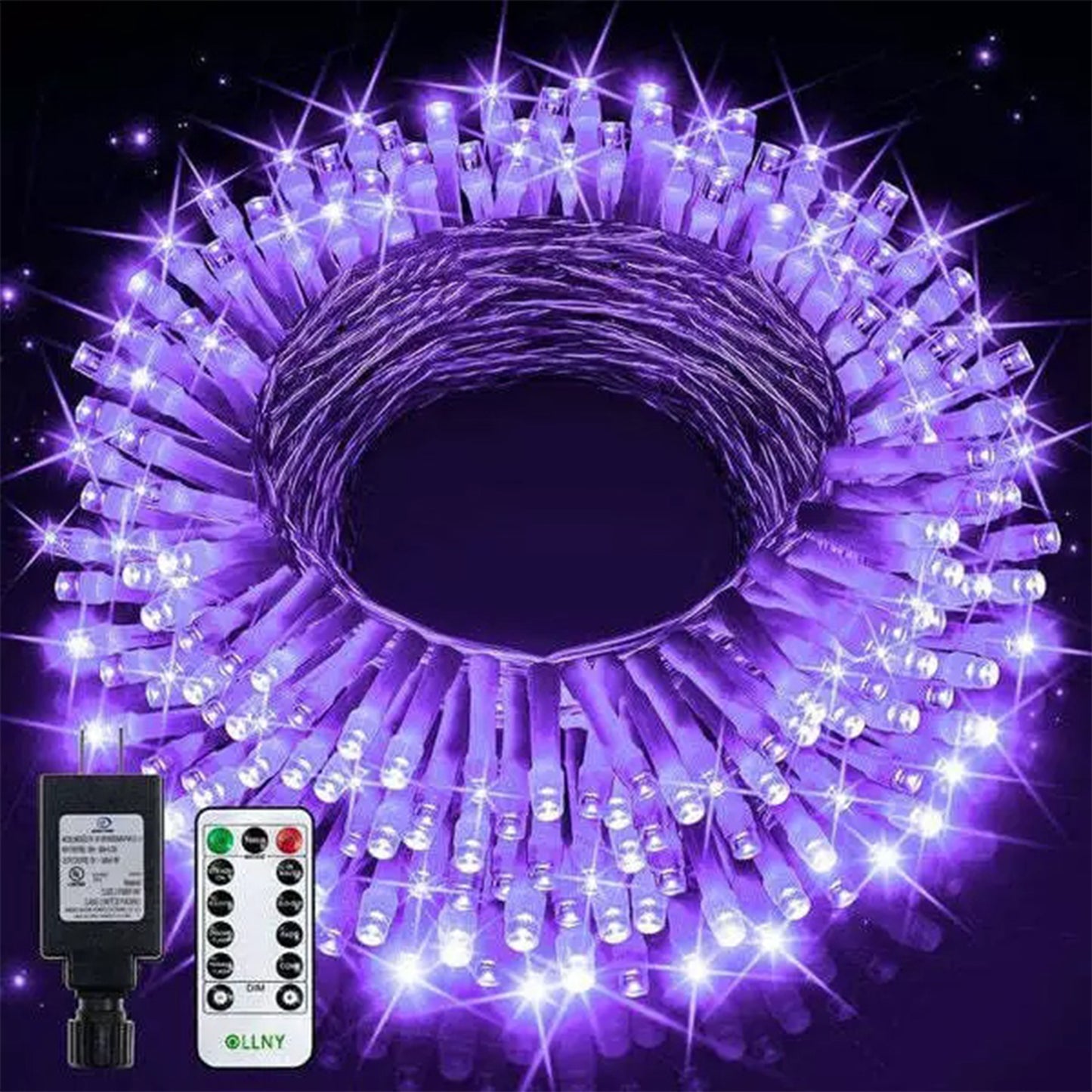 Clear Wire LED String Lights w/Remote