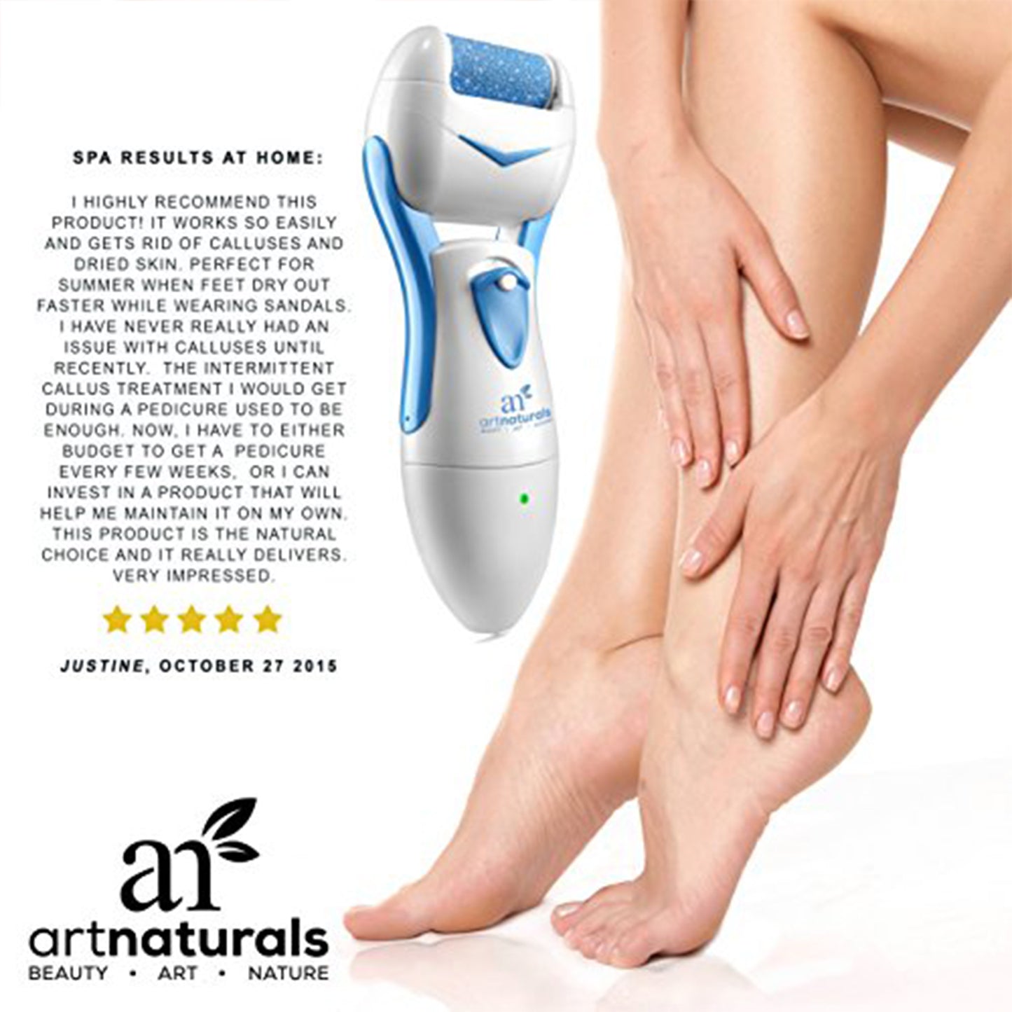 Electric Callus Remover – Rechargeable Foot Scrubber, 3 Rollers for Hard, Dry Skin