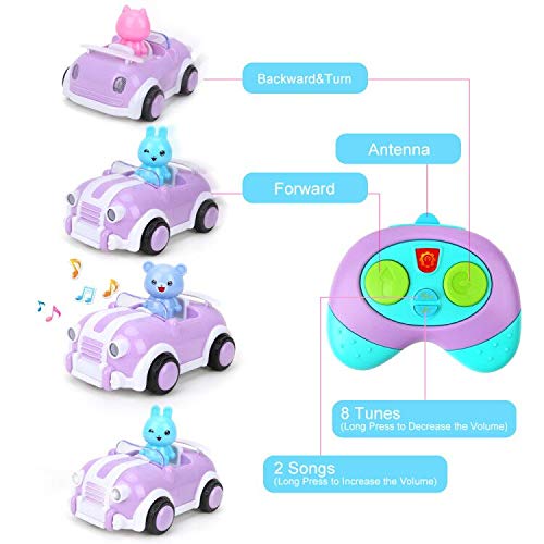 Kramow Toys for Girls,Cartoon Remote Control Cars Toys for Kids Boys