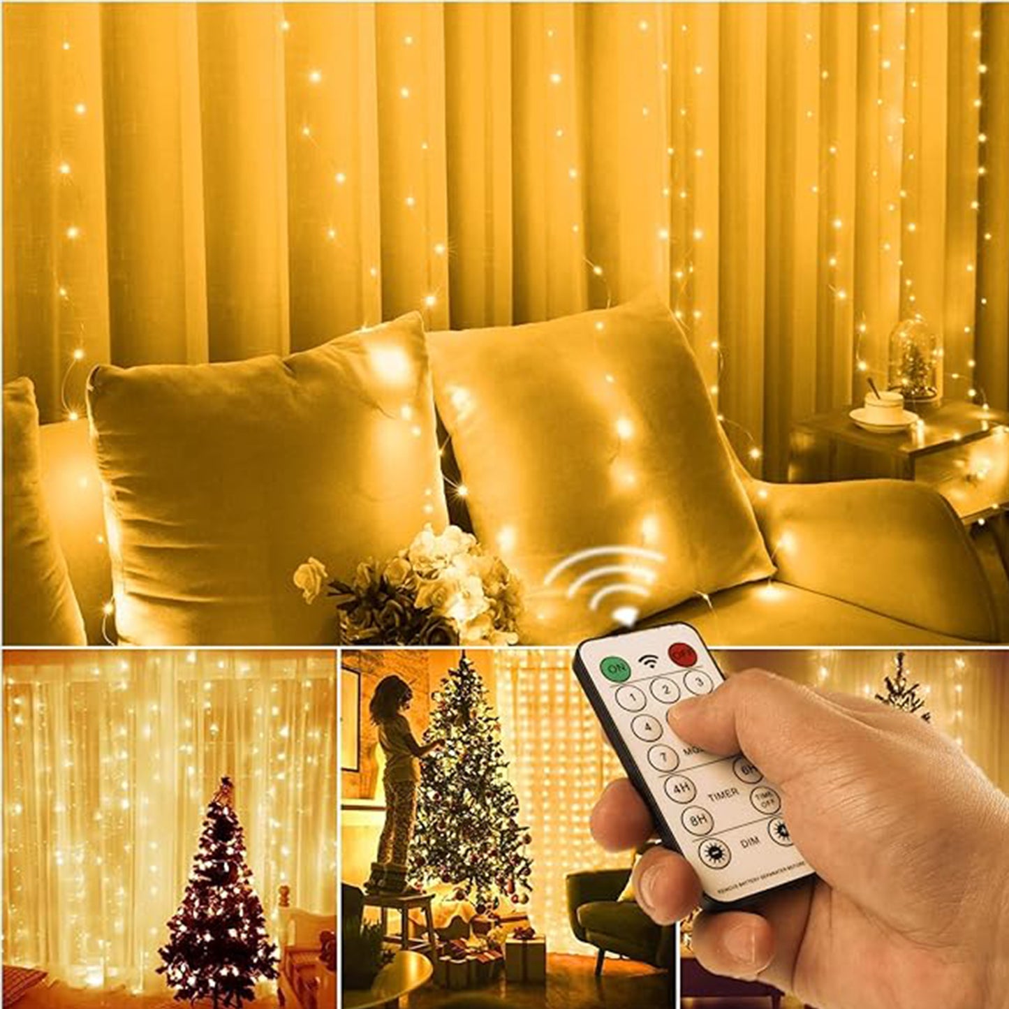 Baytion Curtain String Light,300 LED Lights