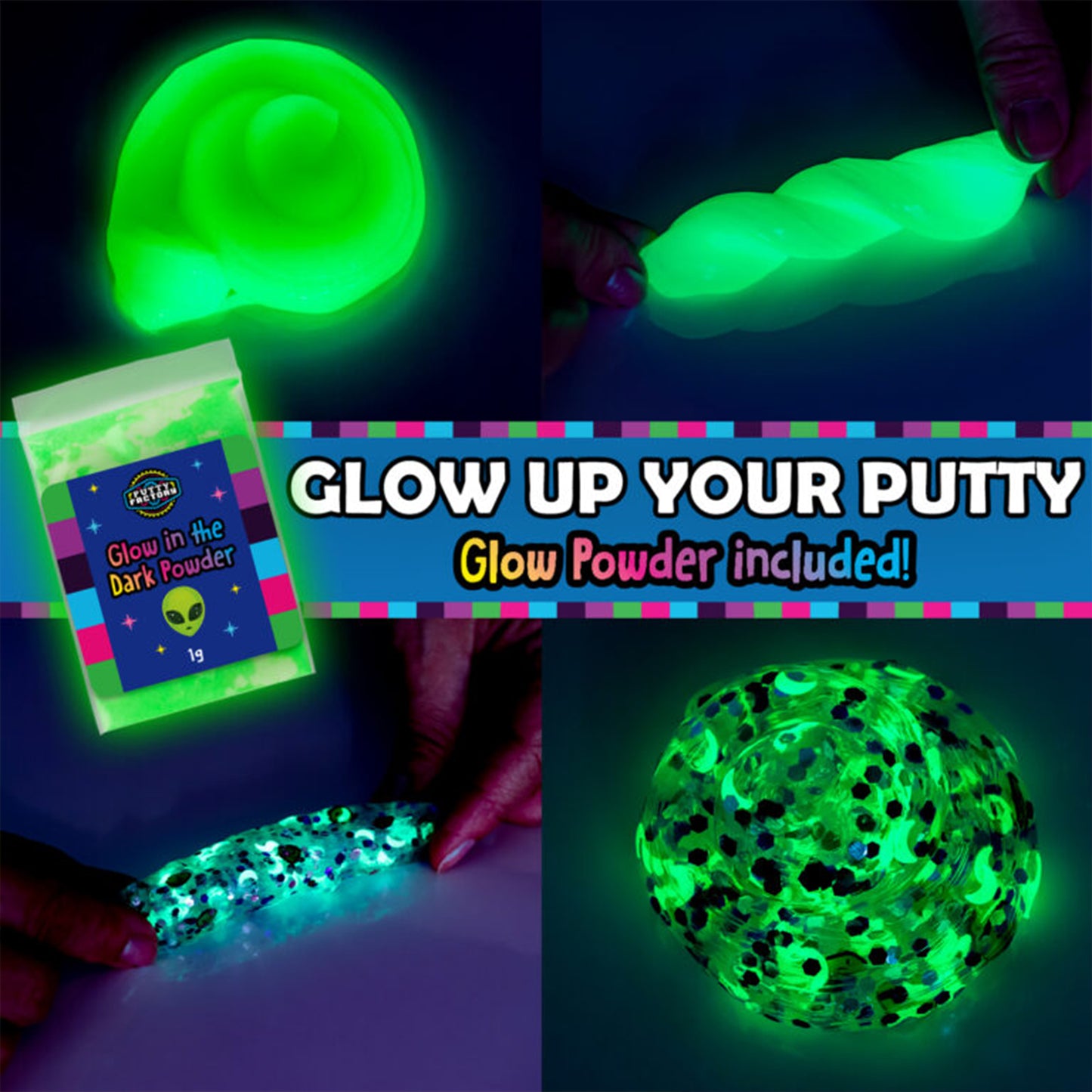 Galaxy Space Goo, Glow in The Dark DIY Space Putty