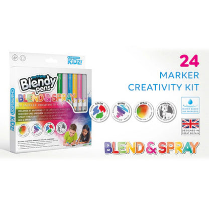 Blendy Pens - 10 marker creativity kit with accessories