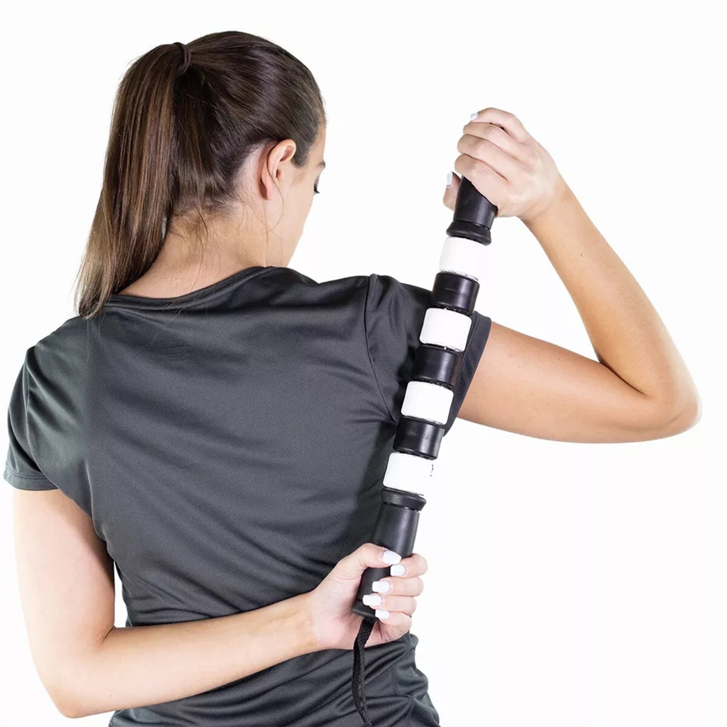 Amazking 2-Piece Roller Stick & Peanut Ball Arm Massager for Fitness