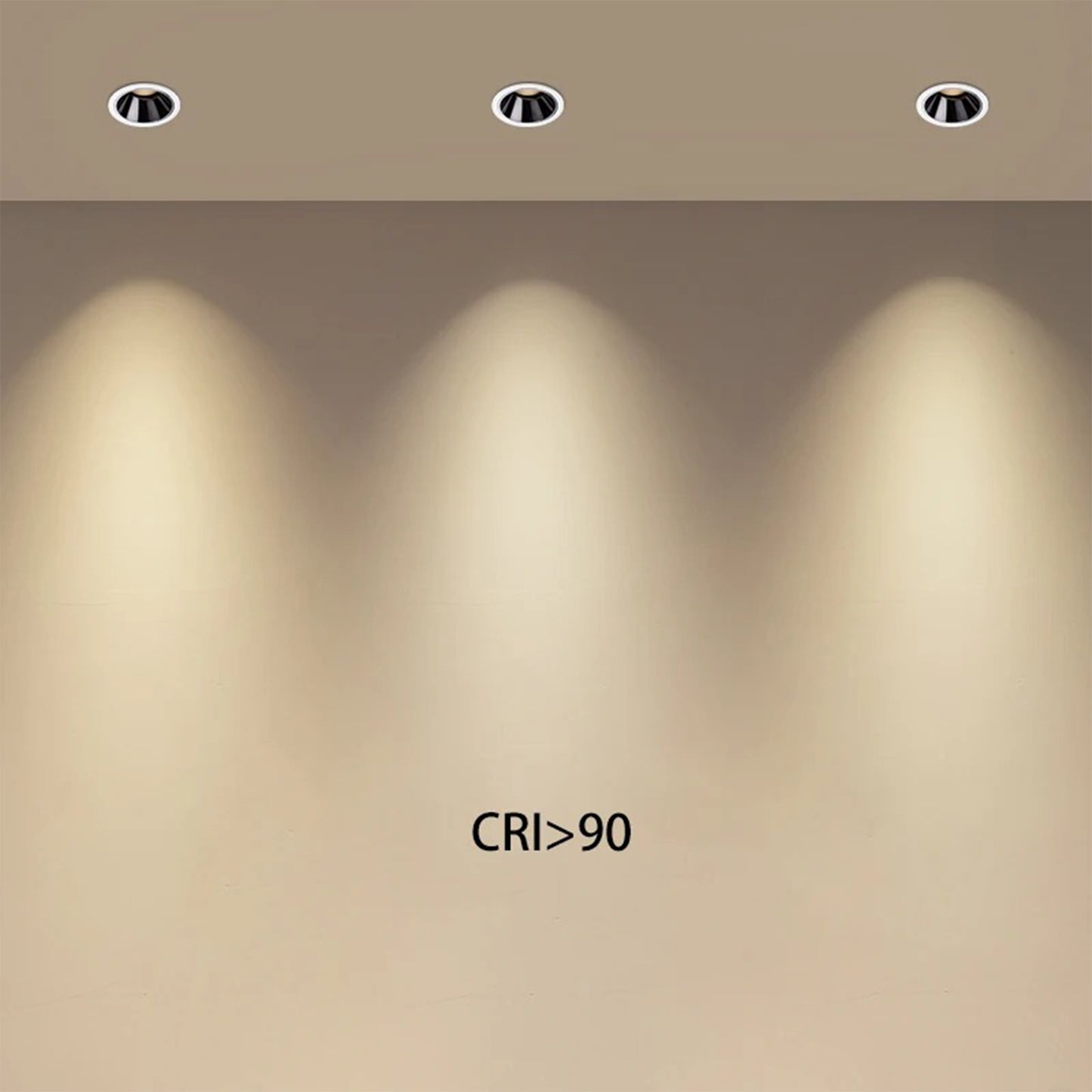 12W LED Spotlight CRI95/97, Anti-Glare Flush Mount Ceiling Light