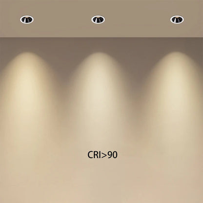 12W LED Spotlight CRI95/97, Anti-Glare Flush Mount Ceiling Light