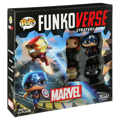 Funkoverse Strategy Game Marvel 100 CHASE (4-pack) [Metallic Black Panther]