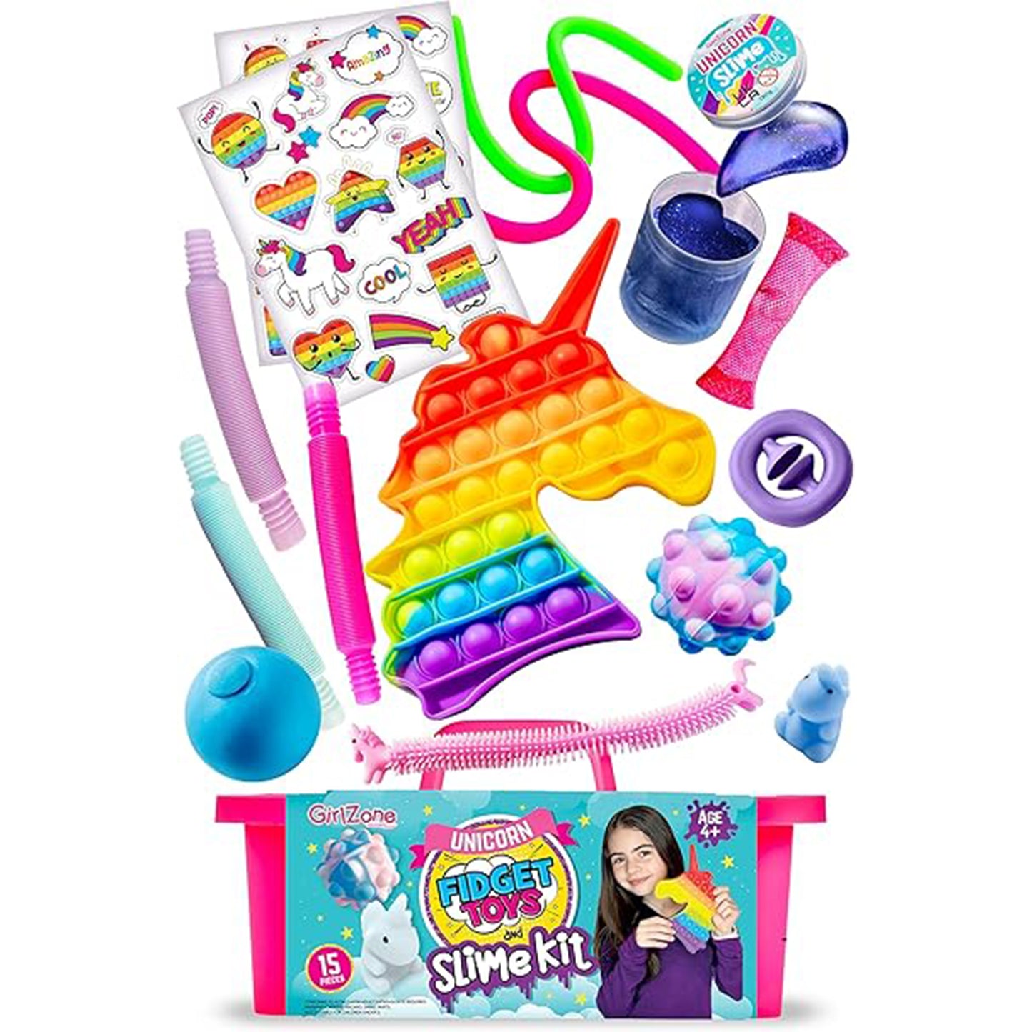 GirlZone Unicorn Fidget Slime Surprise Kit