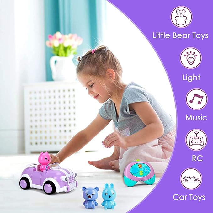 Kramow Toys for Girls,Cartoon Remote Control Cars Toys for Kids Boys