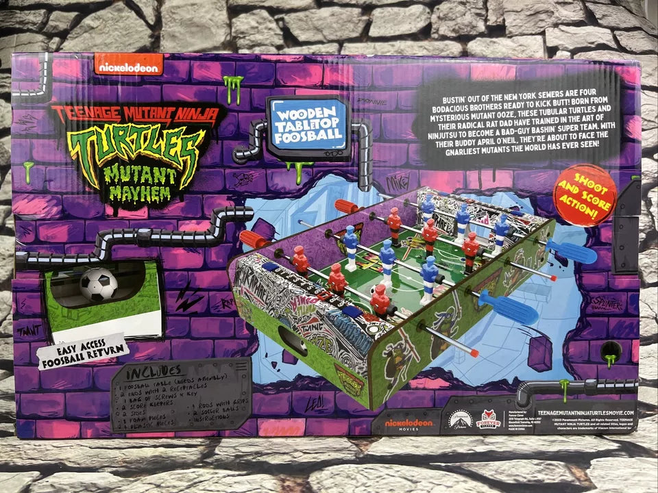 NEW Teenage Mutant Ninja Turtles Mutant Mayhem Tabletop Edition Foosball TMNT