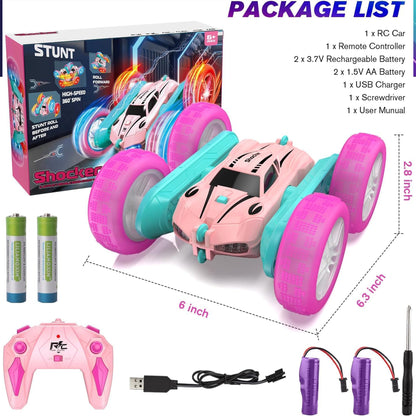 RC Stunt Car, 2.4Ghz Remote Control Car for Kids, Hand Controlled RC Car with Cool Light