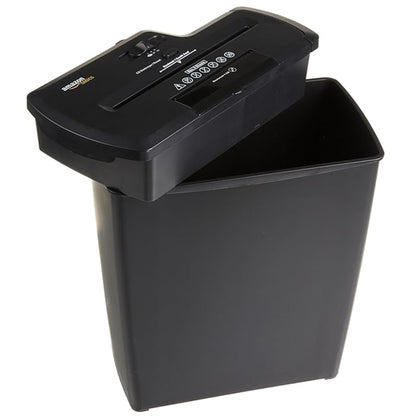 AmazonBasics 8-Sheet Strip-Cut Paper & Credit Card Shredder, Black