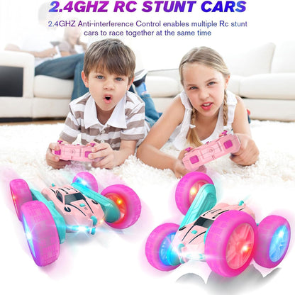 RC Stunt Car, 2.4Ghz Remote Control Car for Kids, Hand Controlled RC Car with Cool Light