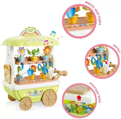 Toys Bhoomi Flower Garden Shopping Cart Trolley Toys for Girls Kids